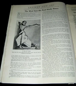 UDAY SHANKAR 1933 RARE INDIA DANCING PHOTO FEATURE REAL HINDU DANCE - Picture 1 of 1