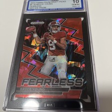 2023 Panini Prizm Draft Picks Fearless F-16 BRYCE YOUNG RC, Red Ice Prizm ISA 10