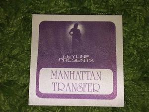 Manhattan Transfer Tour Satin Backstage Pass Authentic Vintage Jazz - Picture 1 of 1