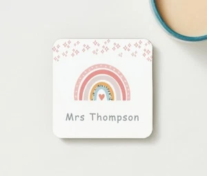 Ceramic Drinks Coaster Personalised Thank You Teacher Coaster Gift TCOAS1 - Picture 1 of 4
