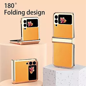Shockproof Plating Hybrid Folding Back Case Cover For Samsung Galaxy Z Flip 3 5G - Picture 1 of 29