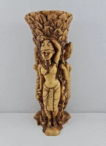 Blumenvase Handarbeit Figur Statue chinesische/japanische Kultur Deko Kunstwerk Vintage - Bild 1 von 9