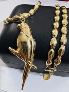 New Pure 18K 750 Dubai Real Gold Women’s Bird Necklace 17.5”/18” Inch 10.08g 4mm - Picture 1 of 24