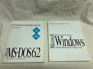 Microsoft Windows & MS-DOS 6.2 User's Guide Books - Used - Very Good Condition - Picture 1 of 2