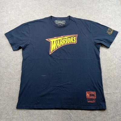Golden State Warriors Shirt Mens XL Navy NBA Basketball Mitchell & Ness Tee - Image 1 of 4