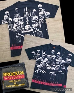 Vintage 90s Rolling Stones Voodoo Lounge AOP Shirt Sz XL 1994/1995 Tour Band Tee - Picture 1 of 11