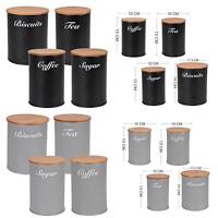 Coffee Storage Canister Kitchen Canisters Jars Pots Jar Vintage Metal Navy 