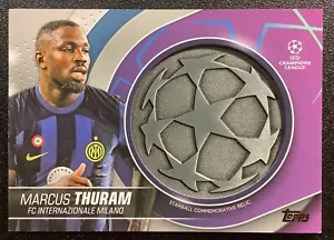 2023 Topps Marcus Thuram Inter Milan Starball Relic Card UEFA Club Competitions - Picture 1 of 2