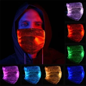 LED Mask with Color Glowing Luminous Party Festival Light Up Face Mask (NEW) - Picture 1 of 3