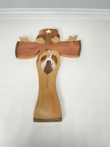 Siwok Handcrafted Wood Cross Angle Star Salta Argentina - Picture 1 of 2