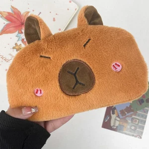 Creative Capibala Plush Pen Case Large Capacity Safe Material Animal Zipper _wa - Imagen 1 de 6