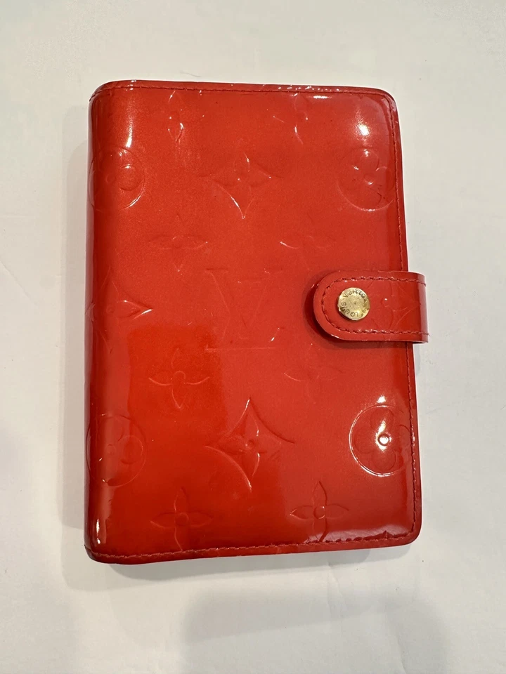 Authentic Louis Vuitton Orange Sunset Vernis Agenda PM With COA - Image 1 of 4