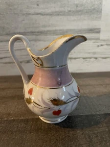 Vintage Porzellan Floral Rosa Miniatur Krug 2 3/4" Hoch - Bild 1 von 13