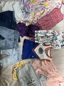 Girls size 6, 7, 8 Clothes Lot Bundle Jeans Tops Dresses Outfits 12 Pieces - Picture 1 of 5
