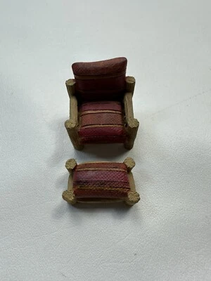 SOUTHWEST DOLL HOUSE FURNITURE  ARTISAN CHAIR & OTTOMAN SOUTHWESTERN - Image 1 of 4