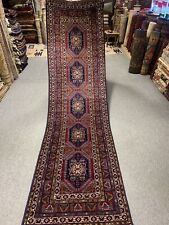 3X10 FT Handmade Runner Samarkand Geometric Design  high quality Uzbek wool rug
