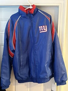 Vintage New York Giants Jacket Size L Fleece Reversible NFL heavy Early 2000 NOS - Picture 1 of 4