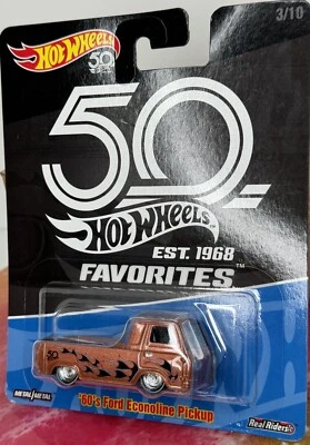 Camioneta Ford Econoline 2018 Hot Wheels 50 aniversario años 60 Real Riders 3 de 10 Foto 1 de 3