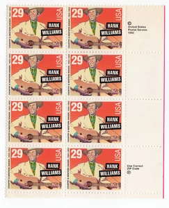 Scott #2723 Hank Williams Zip Block of 8 Stamps - MNH LR - Picture 1 of 1