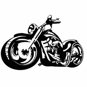 Aufkleber Motorrad Chopper Silhouette 30 x 20 cm - Farbe und Variante - Bild 1 von 7