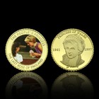 Pièce de monnaie UK Famous People princesse de Galles Diana plaquée or médaille commémorative