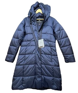 Stormtech Thermal Jacket Womens S Navy Blue Thermolex Full Zip Hooded Parka $250 - Picture 1 of 16