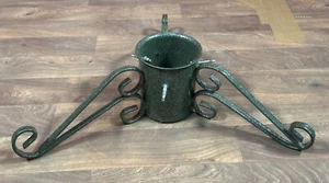 Large Metal Tree Stand For Real Christmas Tree Decorative Green - Picture 1 of 10