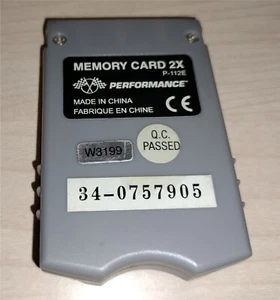 Sony PlayStation PS1 Memory Card Grey Performance 2X 30 Block - Picture 1 of 2