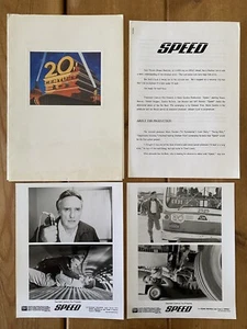 Speed (1994). Sleeve, Production Notes & x2 Stills Photos. Keanu Reeves & Hopper - Picture 1 of 3
