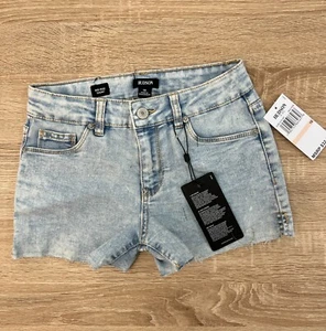 HUDSON Kids Girls' Stretch Denim Mid Rise Cut-Off Shorts Max Fade - Picture 1 of 12