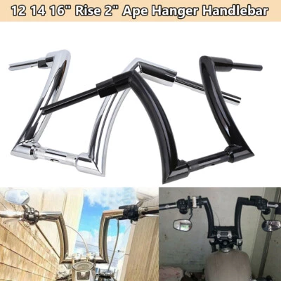 Manillar de barras de suspensión Rise Ape 12 14 16" para Harley Dyna FLST FXST Sportster XL Foto 1 de 4