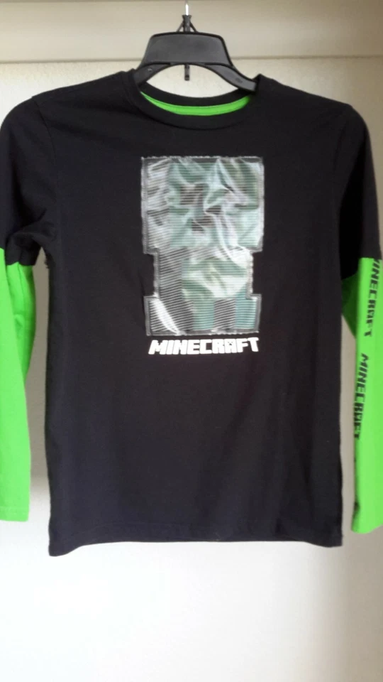 Minecraft Producto Oficial Mojang/Jinx Niños Talla L 10/12 Camiseta Manga Larga Usada en Excelente Condición Foto 1 de 4