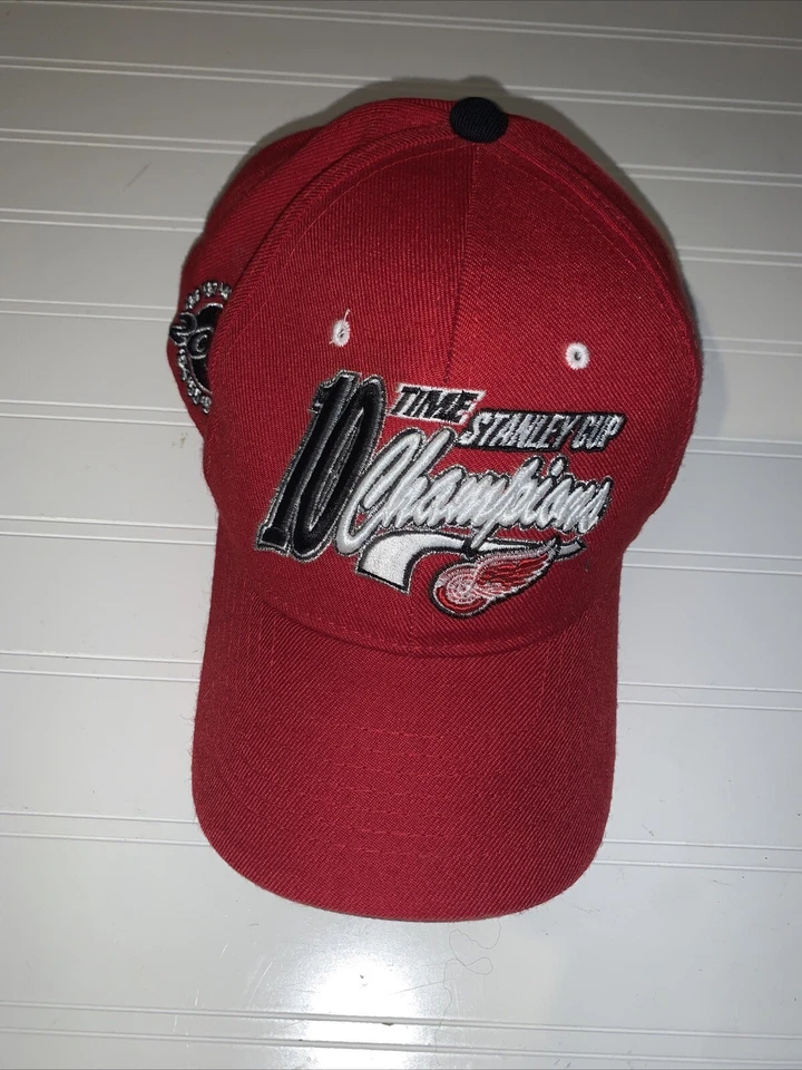10 veces Stanley Cup Champions Stanley Cup Red Wings Sombrero Zephyr Foto 1 de 4