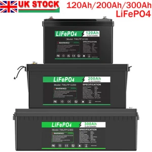 12V 300Ah LiFePO4 Lithium Battery 4000+ Deep Cycles Solar RV Boat Off-grid BMS - Picture 1 of 22