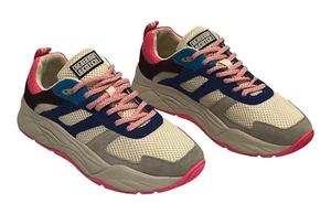 Maison Scotch & Soda Celest Fashion Sneakers Cream Pink Blue Women's Size 9 - Picture 1 of 9