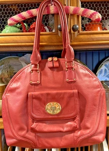 Elegante Cartera EMMA FOX Bolso de Hombro Bolso de Noche Extra Grande Cuero Rojo Cúpula - Imagen 1 de 16
