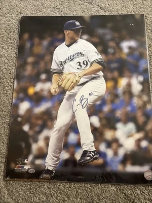 CY Young Pitcher CORBIN BURNES  Signed 16x20 Canvas  AUTO - JSA Orioles Brewers - Image 1 of 2