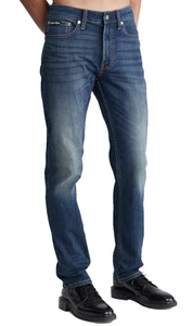 $89 Calvin Klein Men's Slim High Stretch Jeans - Avedon Dark - 30W x 30L - New - Picture 1 of 9