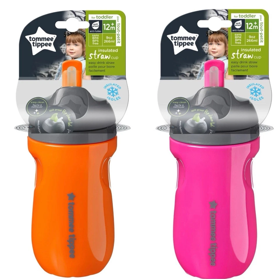 2 tazas de pajita aislantes Tommee Tippee, 9 oz. Foto 1 de 1