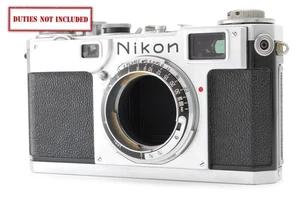 Lesen [Exc+5] Nikon S2 Rengefinder schwarzes Zifferblatt analoge Kleinbildkamera silbernes Gehäuse JAPAN - Bild 1 von 24