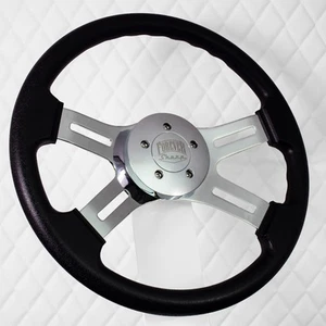 Volante Forever Sharp 16" Big Rig negro y cromo Freightliner 2007+ T06 - Imagen 1 de 11