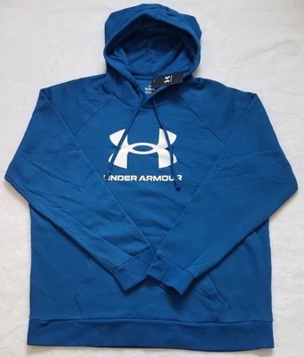SUDADERA CON CAPUCHA AZUL UNDER ARMOUR PARA HOMBRE TALLA XXL XXLLARGE LOGOTIPO GRANDE Foto 1 de 3