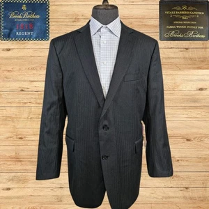 Brooks Brothers 1818 Regent Vitale Barberis Mens Suit Jacket 48R Herringbone - Picture 1 of 7