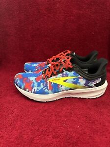 Brooks Launch 9  Running Shoes Blue White Red Tie Dye 110386 1D 446 Men Size 12