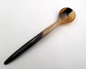 Biologisch Hornlöffel Babylöffel Konfitürelöffel aus Zebu Horn Madagaskar 19 cm  - Bild 1 von 4