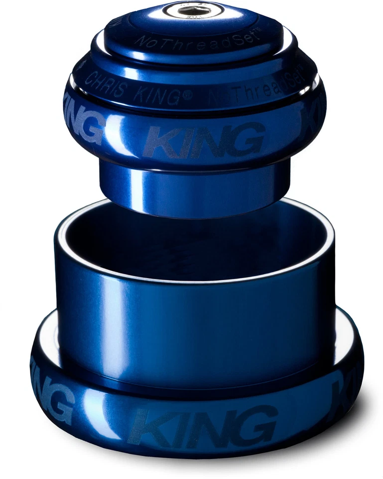 Chris King Inset Sotto Voce Tapered 1 1/8 -1.5 inch pressfit headset Navy Blue - Image 1 of 1