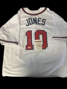 Chipper Jones Atlanta Braves Autographed Signed Jersey JSA WItnessed COA - Picture 1 of 2