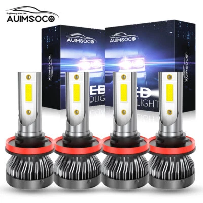 Kit 4 peças lâmpadas de farol de LED alto feixe baixo para Chrysler Town & Country 2008-2016 - Imagem 1 de 4