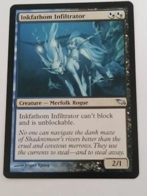 Magic the Gathering Shadowmoor 1x INKFATHOM INFILTRATOR Blue Uncom NM Creature - Image 1 of 4