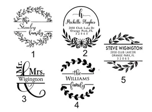 Custom Family Name Hand held Embosser-Wedding Address Embosser-Custom Address - Picture 1 of 6